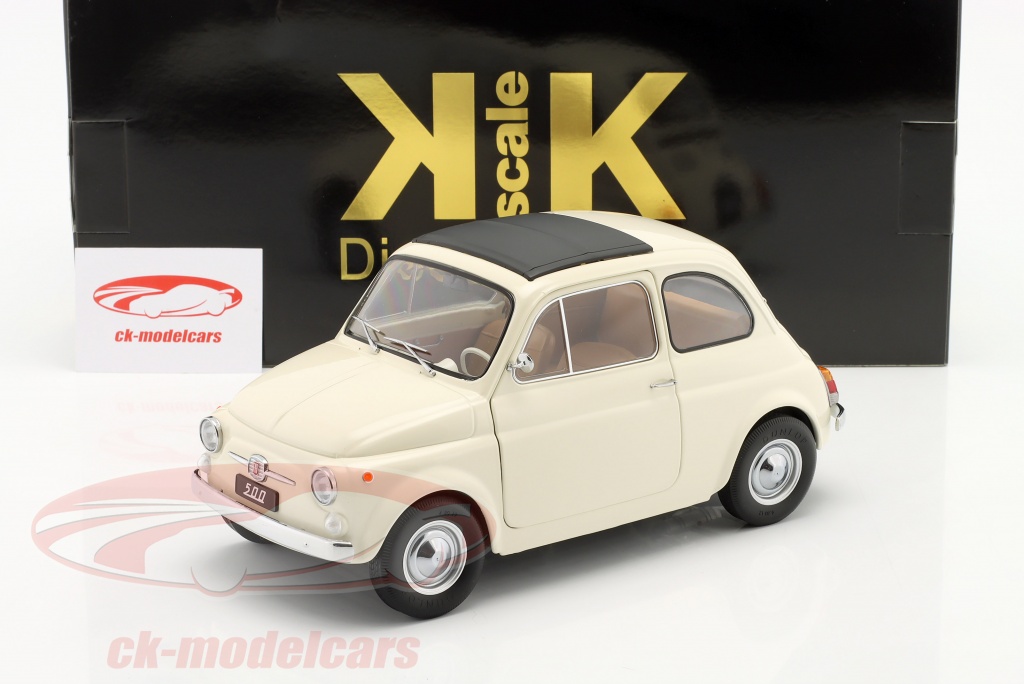 Miniature Fiat 500 F 1968 KK SCALE MODELS - 1/12 Crème (prévente)