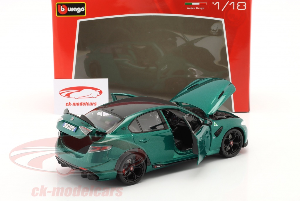 Bbr-models Alfa Romeo Giulia Gtam 2020 - Con Vetrina - With Showcase 1 18 Verde Montreal Green Met