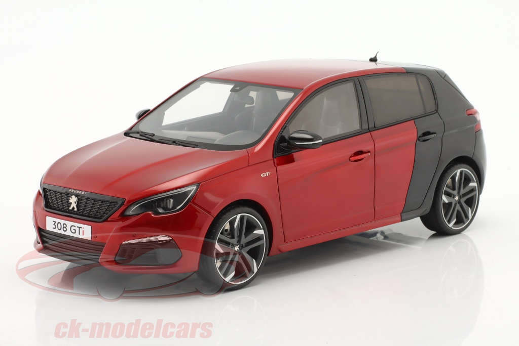 Peugeot 308 GTi year 2018 red / black 1:18 OttOmobile