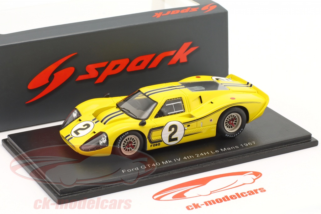 Spark 18S683 # FORD GT40 Mk IV No. 4 24h Le Mans 1967  Ruby - Hulme  1:18 NEU