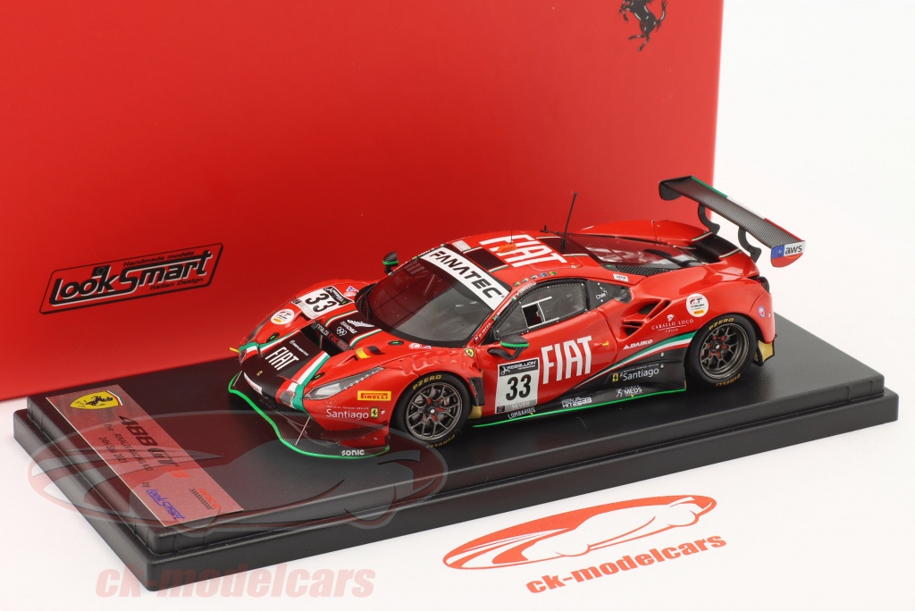 Modèle réduit Ferrari 488 Gt3 N52 Af Corse 24h Spa 2023 Wadoux Machiels
