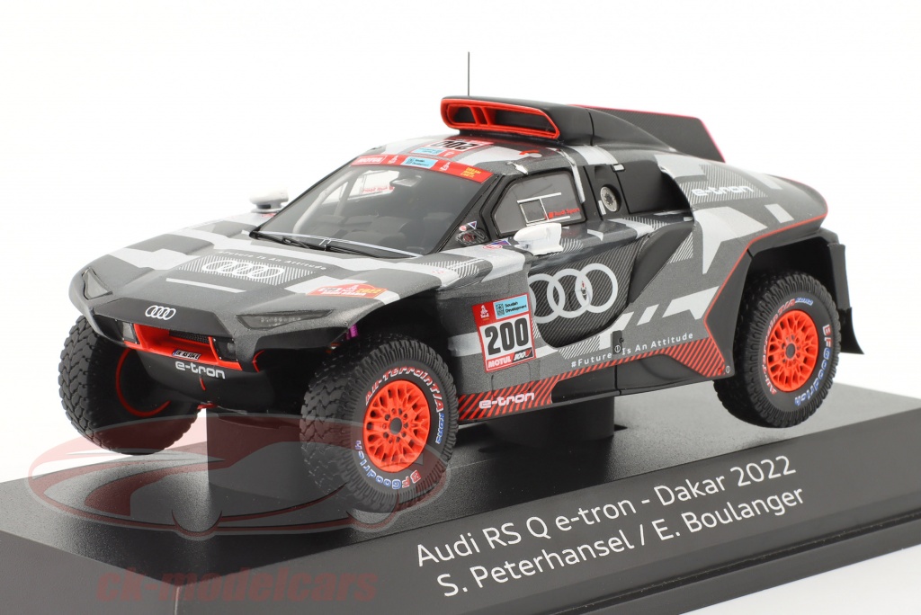 Modèle Réduit Spark 1/43 - Audi RS Q E-tron #204 Dakar 2023 Peterhansel-Boulanger