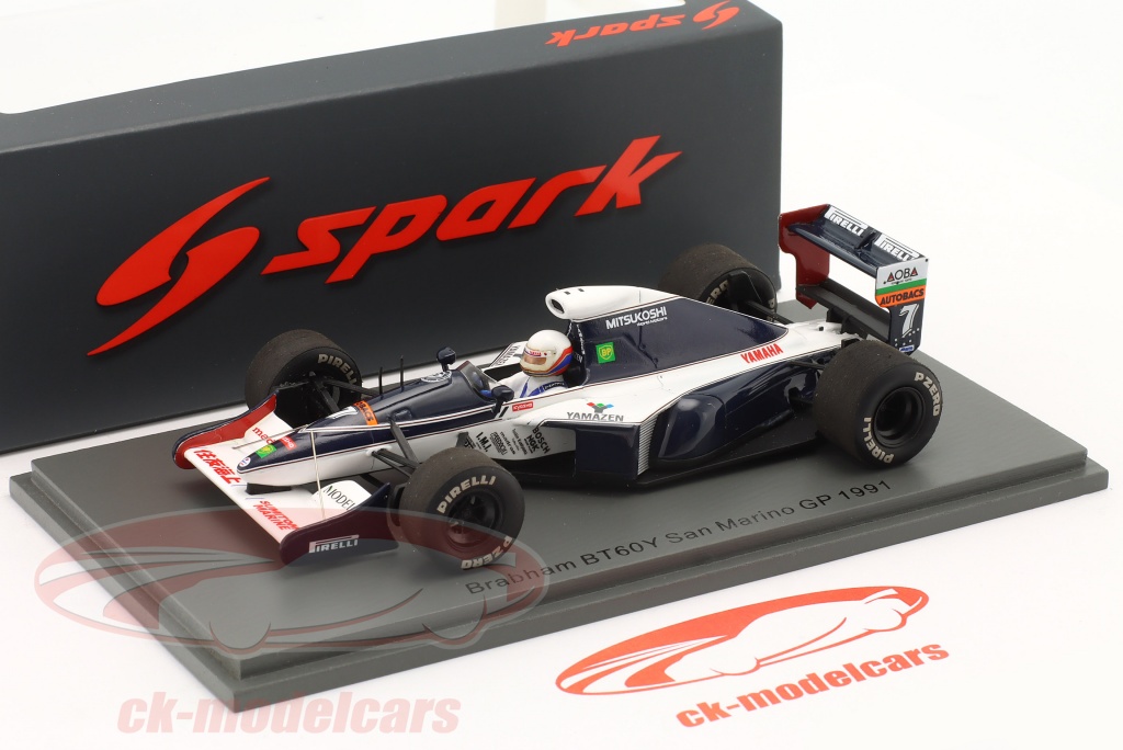Spark 1/43 Brabham BT60Y N°8 - GP De Belgique 1991 - Mark Blundell - Prévente