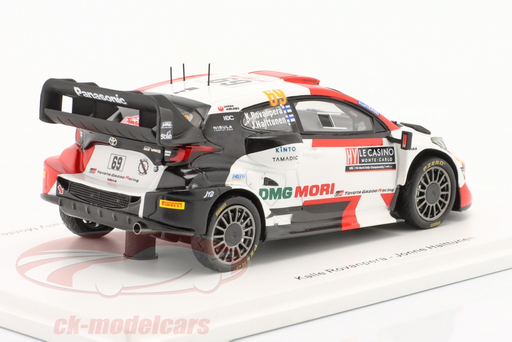 Spark 1:43 Toyota GR Yaris Rally1 #69 4ème Rallye Monte Carlo 2022 Rovanperä, Halttunen TBMWR-C6920-22 modèle voiture TBMWR-C6920-22