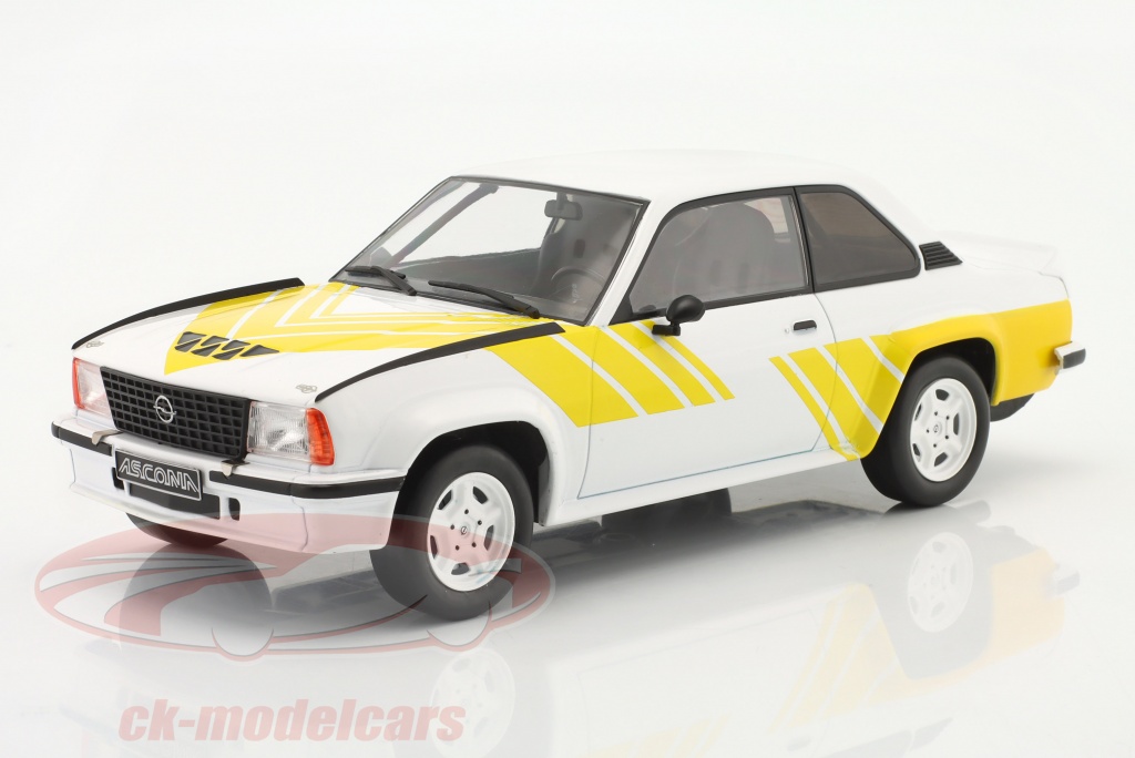 ixo-1-18-opel-ascona-b-400-year-1982-white-yellow-18cmc12722/