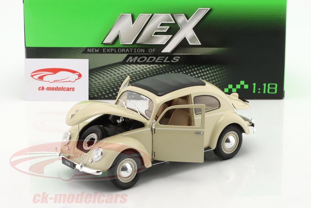Coccinelle Beetle Käfer Volkswagen Grey-green And Beige With Roof Rack And Picnic Set 1953 143 Schuco 450258500
