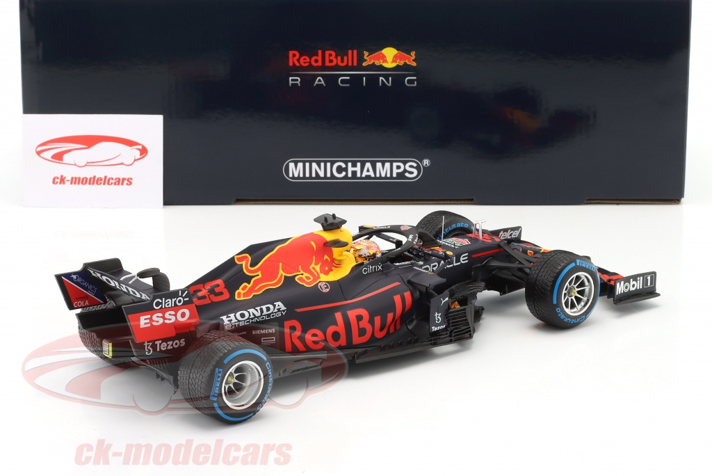 Minichamps 1:18 M. Verstappen Red Bull Racing RB16B #33 勝者 Spa ...