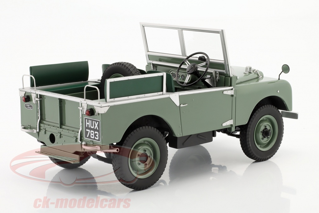 Land Rover Defender Vert Foncé Modèle de Voiture Blanc 1:24 Welly