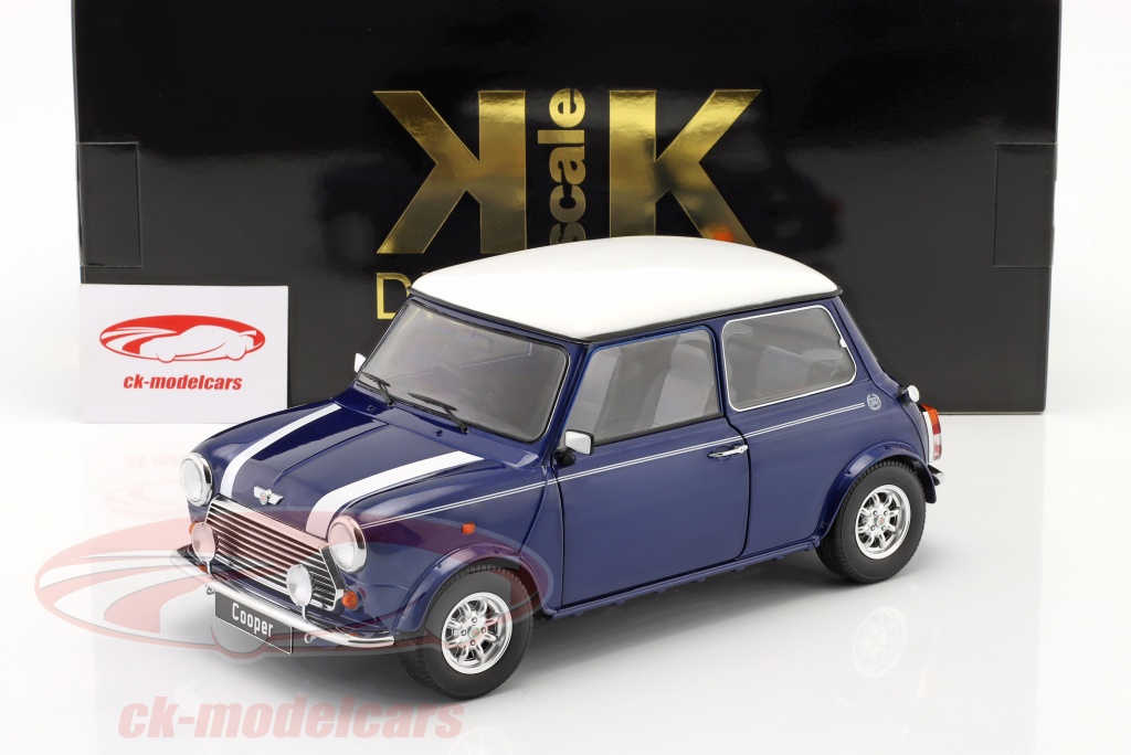 Miniature 1/43 Mini Cooper Racing Bleu Et Blanc - Cararama 813159 - Diecast Métal