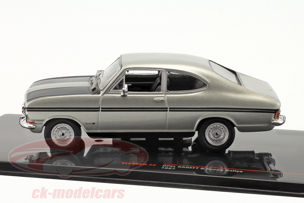 Maquette IXO Opel Kadett B Coupé Rallye 1966 Argent – Échelle 1:43 Collectionneur