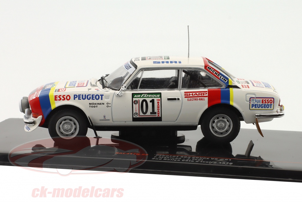 IXO 1/43 Peugeot 504 Coupé V6 – Rallye Côte D'Ivoire 1978 – Collection, Modèle Neuf