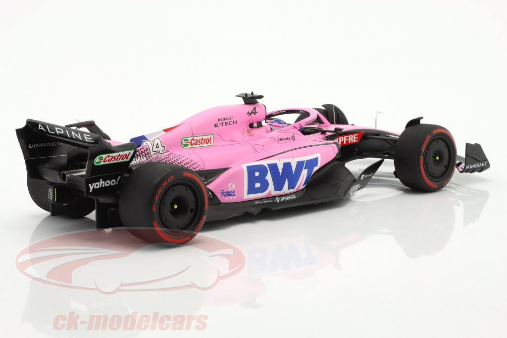 Alpine Renault A521 14 F1 Grand Prix de Bahrain 2021 Fernando Alonso Spark 18S580 - Miniatures Autos Motos