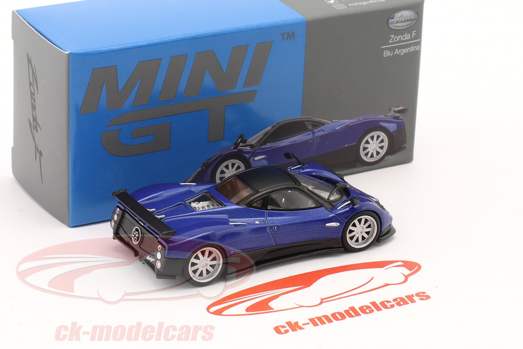 Modèle Réduit Pagani Zonda F Argentina Blue - Postercars 1:64, Neuf