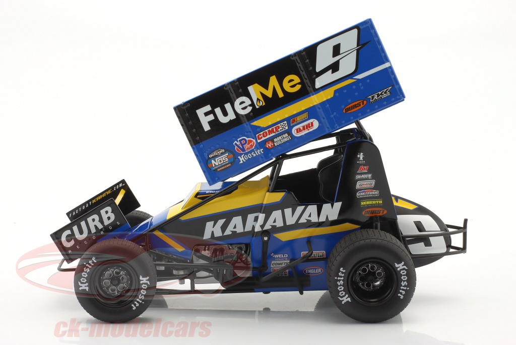 ACME 1:18 KASEY KAHNE #9 Sprint Car - Winged Outlaw Sprint, Diecast Blu