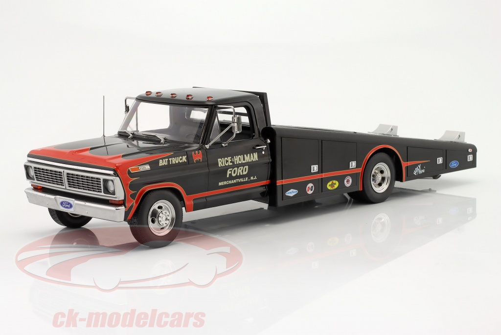 gmp-1-18-ford-f-350-ramp-truck-rice-holmann-bat-truck-1970-negro-rojo-a1801418/