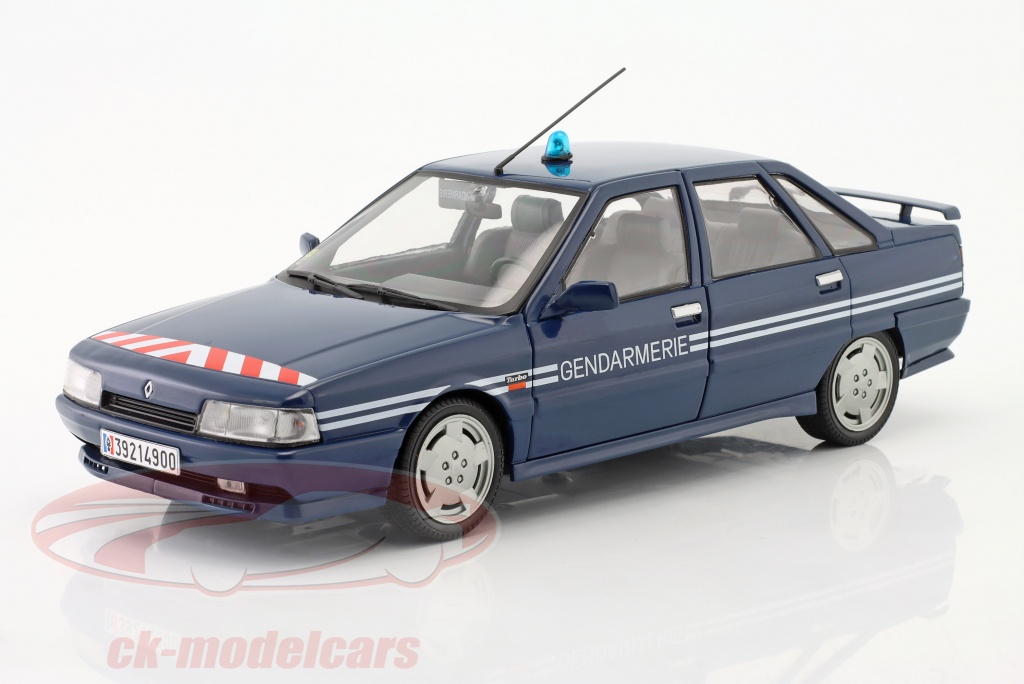 Renault 21 Turbo BRI / Gendarmerie 1992 blauw 1:18 Solido