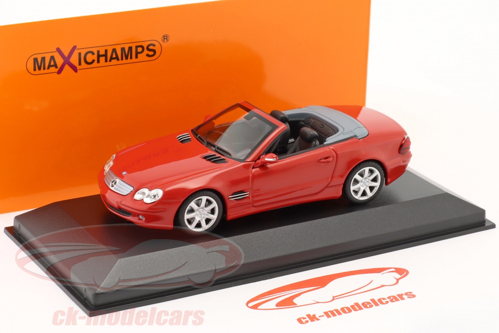 Diecast model cars Mercedes Classe SL 1/24 Burago SL 500 (R231) metallic red - A