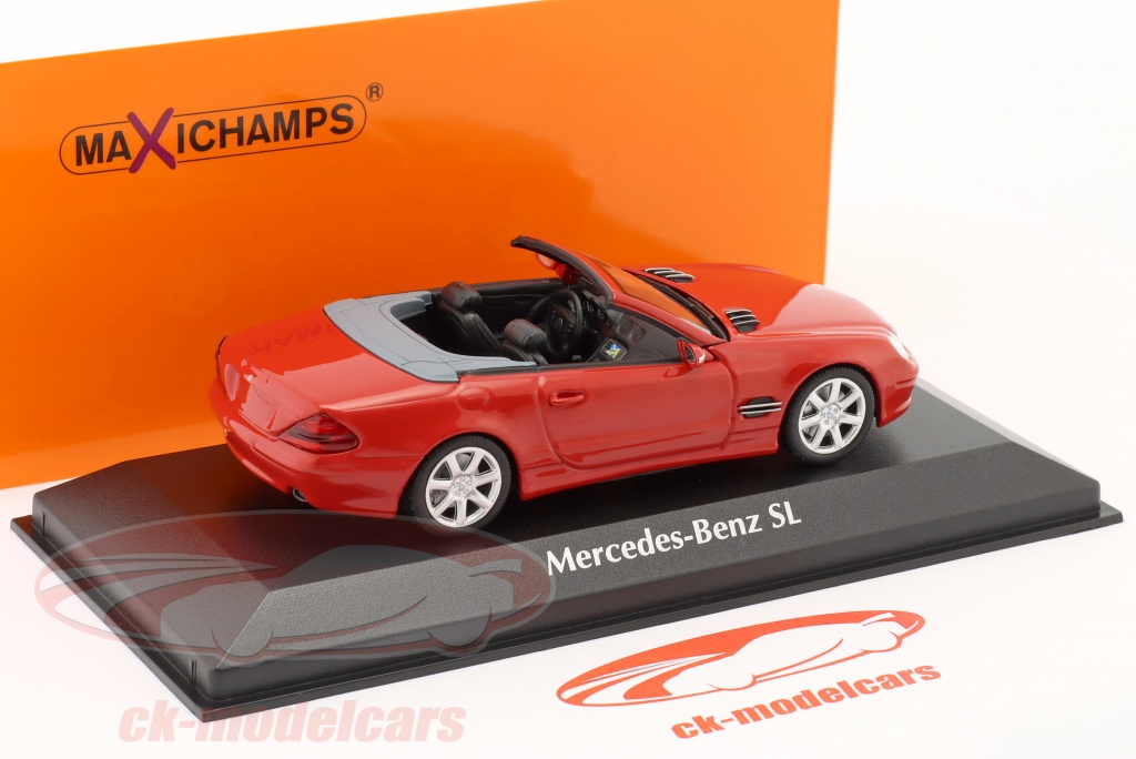 Minichamps 1:43 Mercedes-Benz SL class (R230) year 2001 red 940031031 ...
