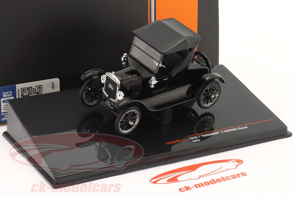 Ixo 1:43 Ford T Runabout year 1925 black CLC454N.22 model car CLC454N ...