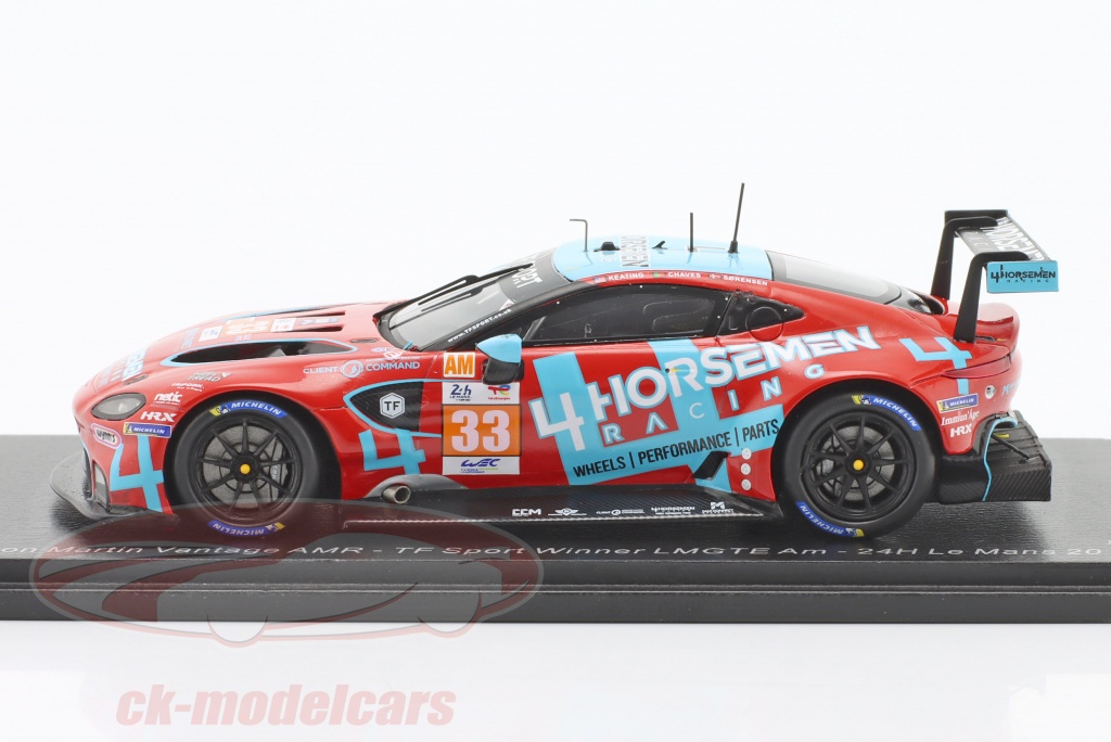 Aston Martin Vantage AMR #33 Ben Keating - Dylan Pereira - Felipe Fraga TF Sport 2nd Place LMGTE Am Class 24 Hours of Le Mans (2021) 1/18 Model Car by Spark