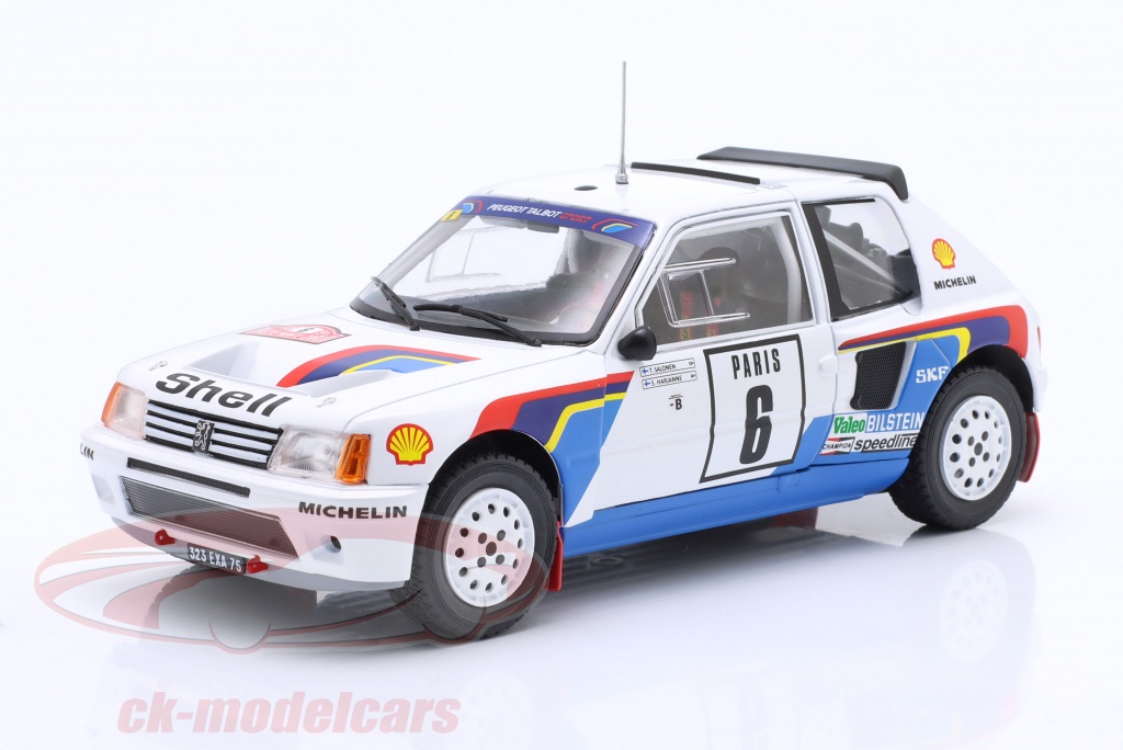 Modèle Réduit 1:24 Peugeot 205 Turbo 16 Evo 2 Rallye 1000 Lakes 1985 - Salvat
