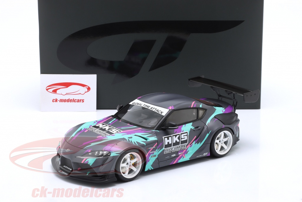 GT Spirit Toyota GR Supra 1/18 - Voiture Présentation 2019 - Modèle GT407 Gris