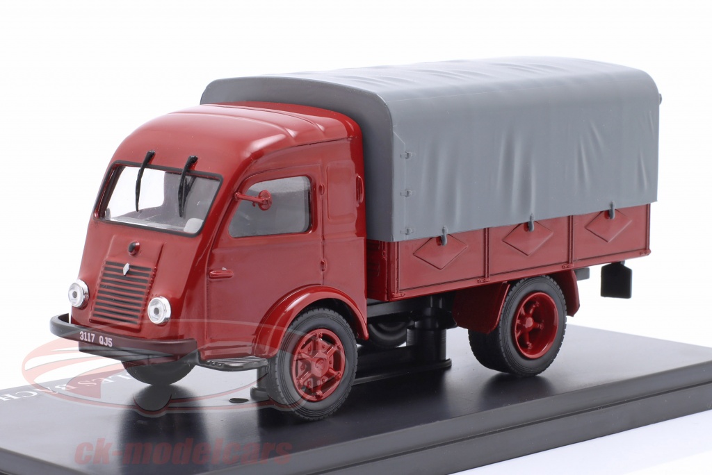 hachette-1-43-renault-2-toneladas-metricas-camion-de-plataforma-ano-de-construccion-1947-rojo-gris-abrpa051/