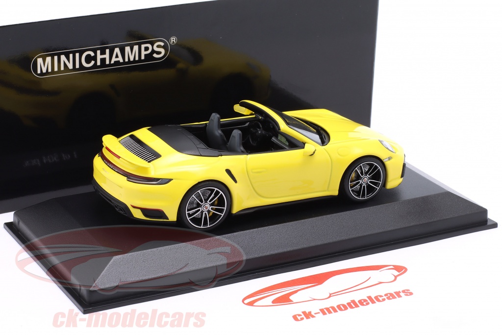 Minichamps 1:43 Porsche 911 (992) Turbo S Cabriolet 2019 - Verde - Modello In Scala
