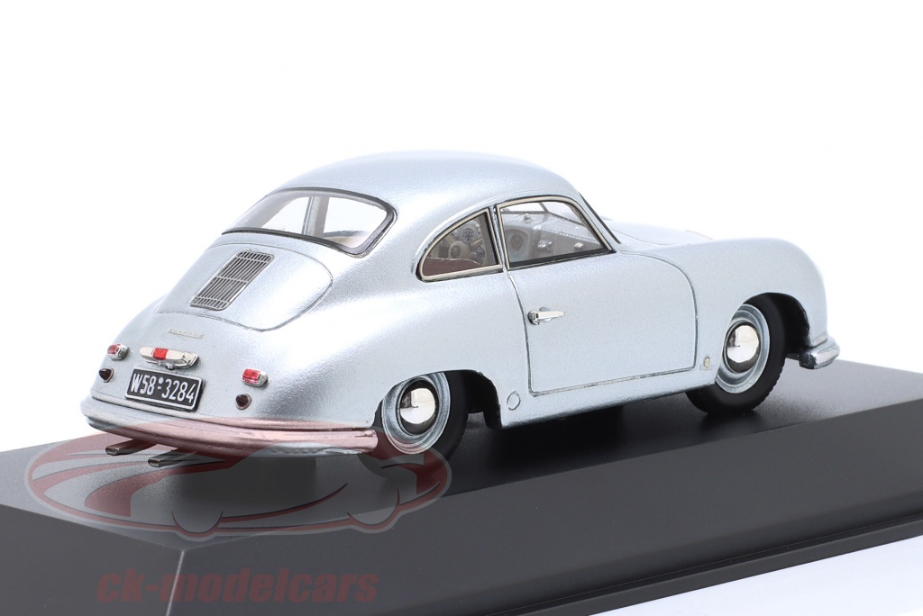 Voiture Miniature Porsche 356 A Coupé Silver 1/43 - Marque Detail Cars - Occasion (manque 1 Rétroviseur)
