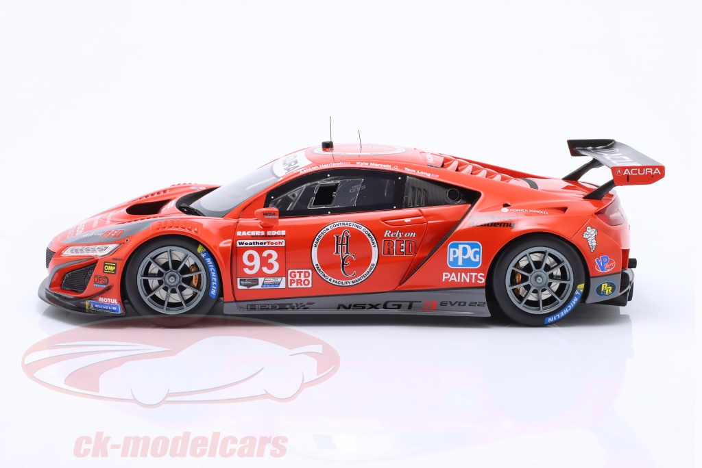 True Scale 118 Acura NSX GT3 Evo 93 12h Sebring 2022 Marcelli, Long