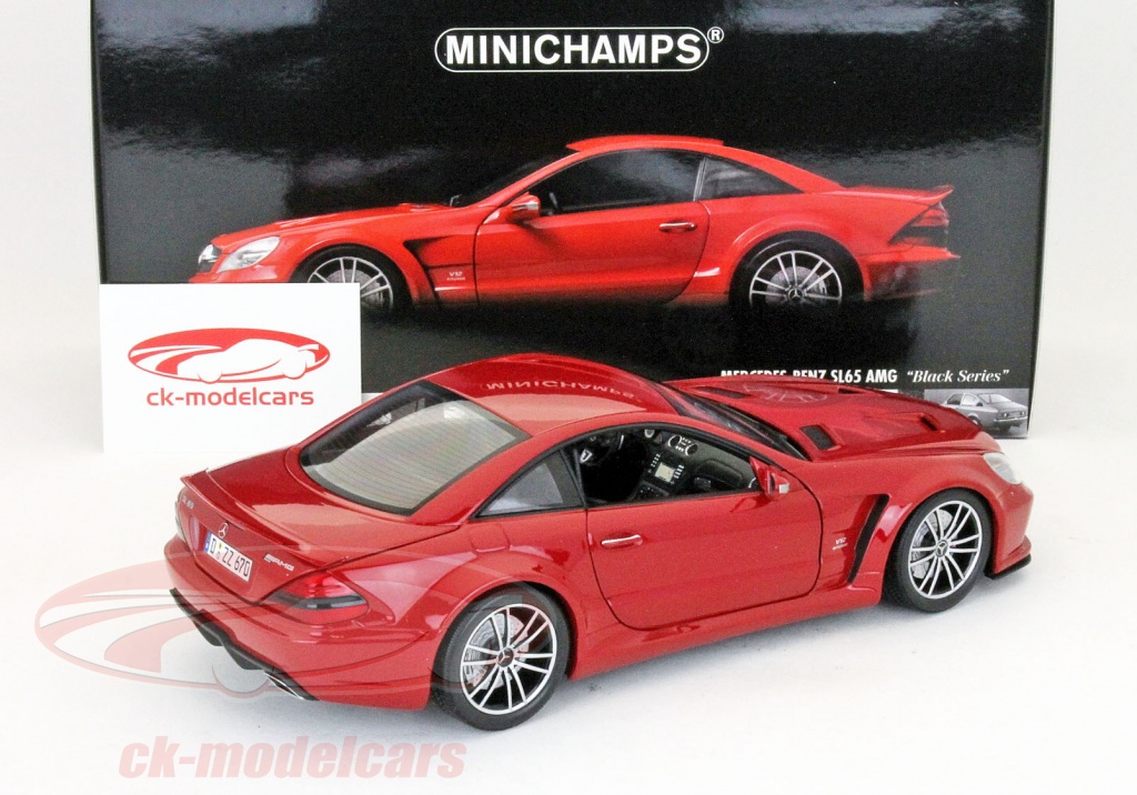 LE198 MONDO MOTORS Voiture 1/18 1:18 Mercedes Benz SL65 Black series silver