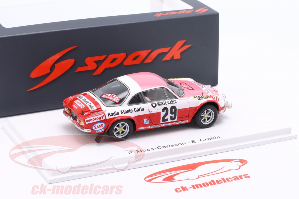 Modellino Spark Alpine A110 #29 – Rally Monte Carlo 1973, Scala 1:43, S6113
