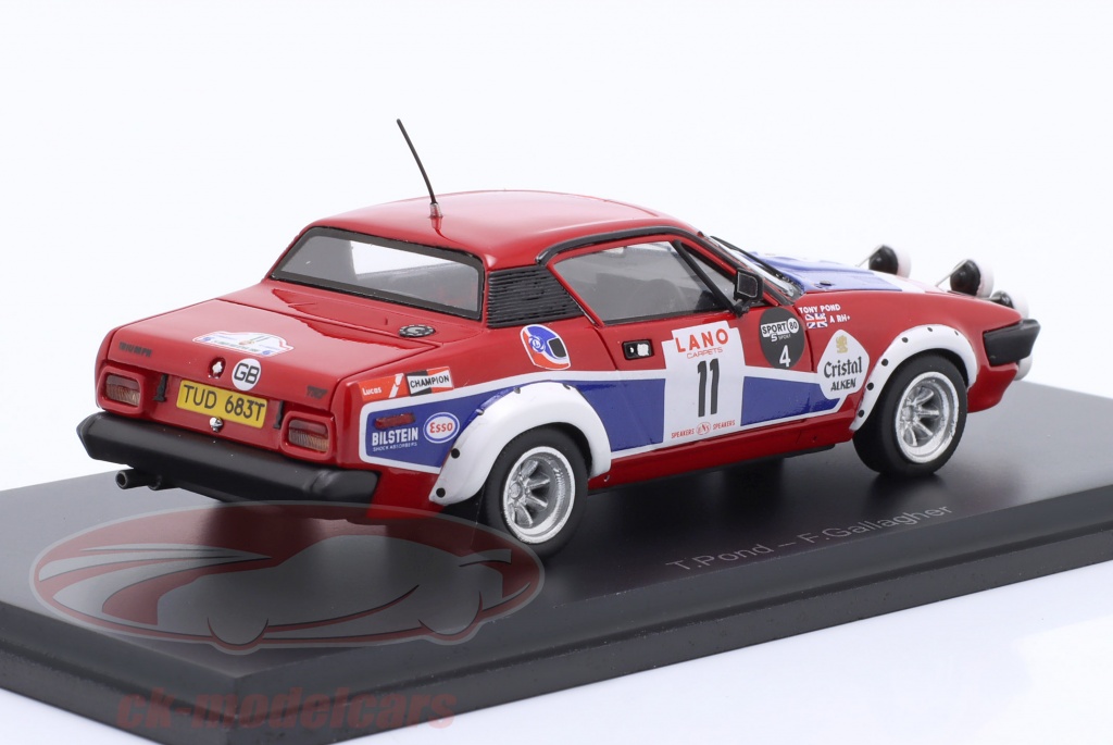 Maquette Spark 1:43 Triumph TR7 #11 Vainqueur Rallye 24H Ypres 1980 (Pond/Gallagher) - Réf. S7064