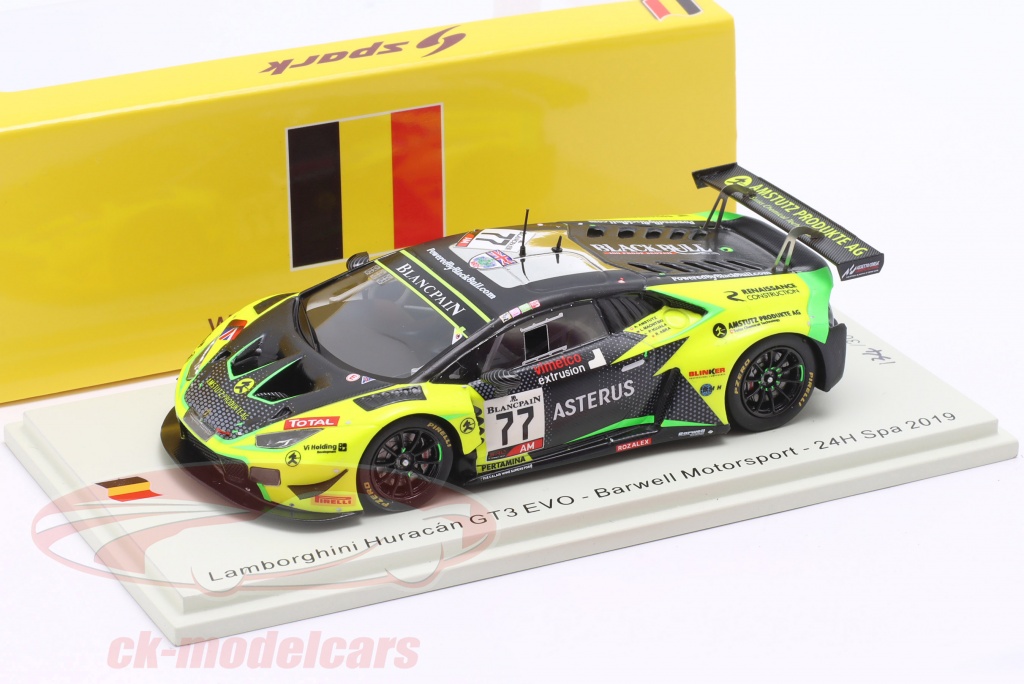 Modèle Réduit Lamborghini Huracan GT3 SPA 2015 #19 - Spark 1:43 Édition Limitée SB282
