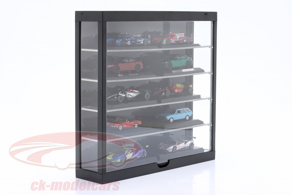 Vitrine LED Multicase 5-stöckig für Modelle im Maßstab 1:43 / 1:64 