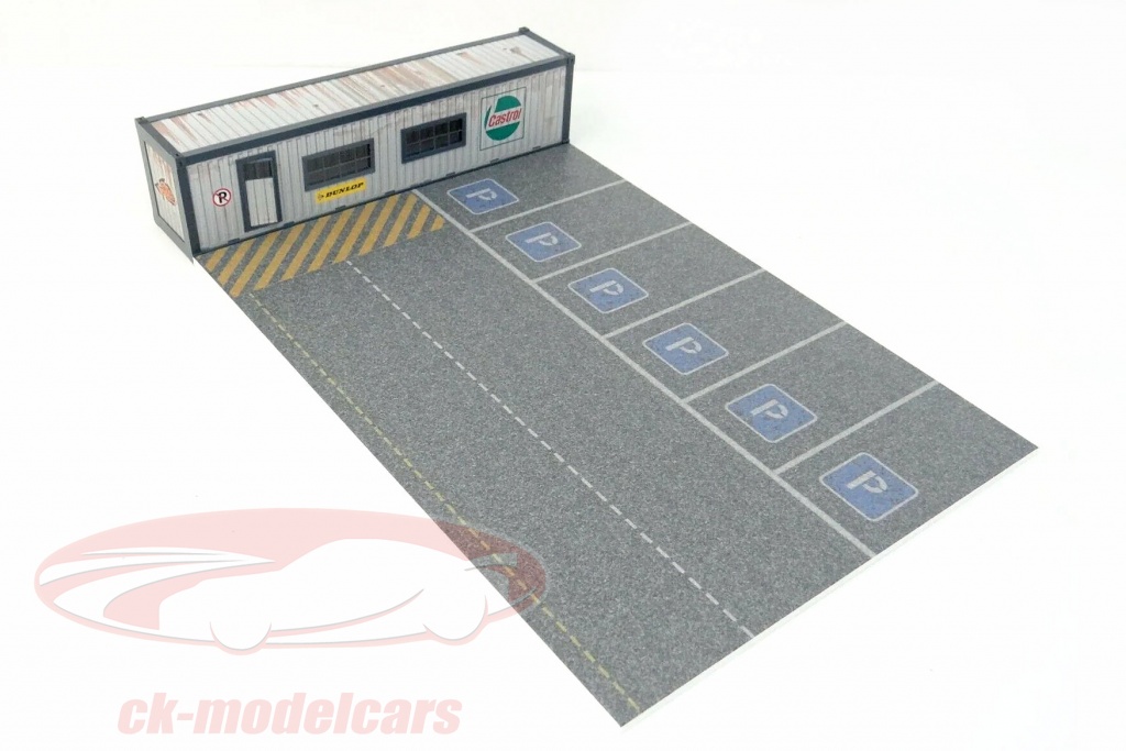 conteneur-de-bureau-avec-places-de-parking-diorama-pour-voitures-modeles-1-43-dioramatoys-ck82955/