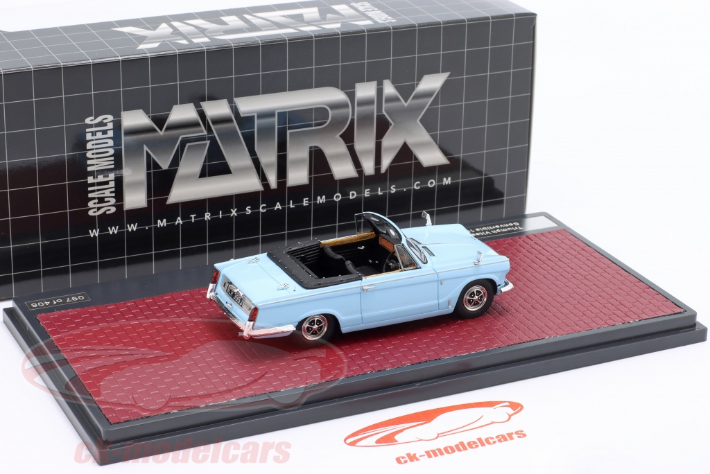 Matrix Triumph Vitesse DHC Cabriolet 1962 Blanc 1/43 – Maquette Résine De Collection