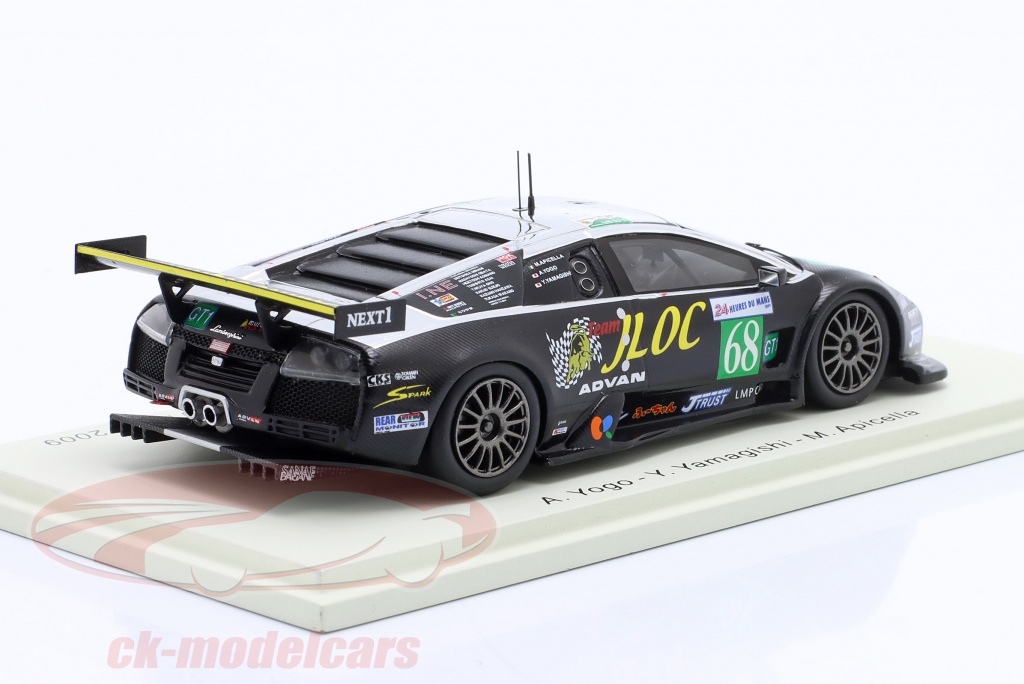 Voiture Miniature Collection 1/43 Lamborghini Murcielago R-GT - Le Mans 2007 - Modèle Détaillé Sur Socle Avec Boîte Vitrine