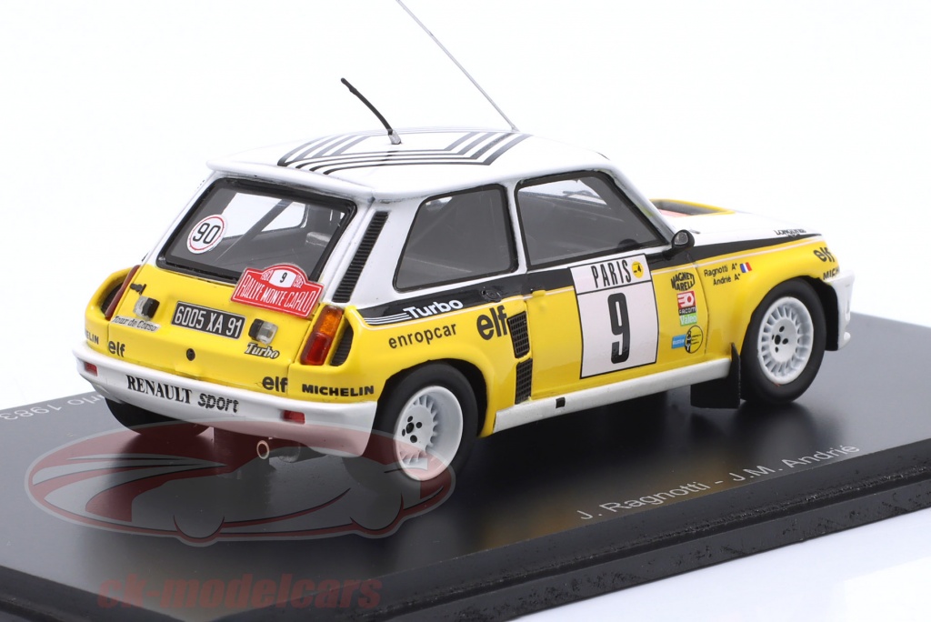 RENAULT 5 TURBO N°9 RALLYE MONTE CARLO 1981 RAGNOTTI RALLYE Kit TOP 43 143