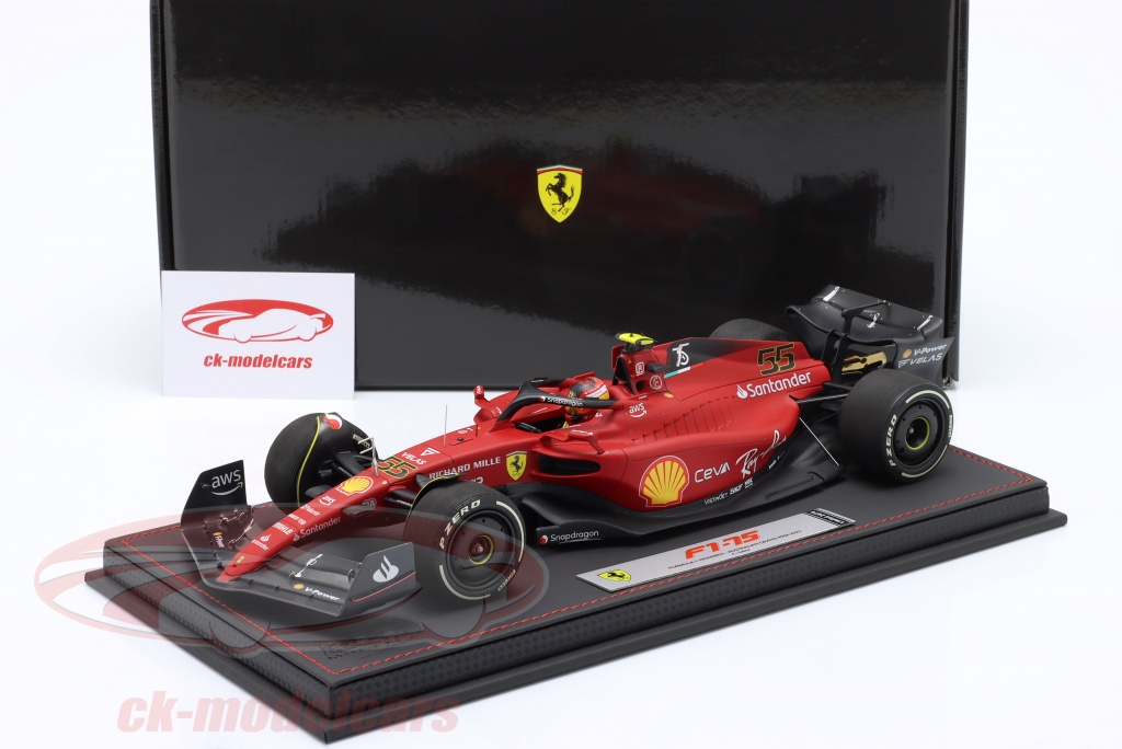 Ferrari F1-75 Sainz - Modèle Réduit 1:18 Bburago - GP D'Italie - Neuf Sous Boîte