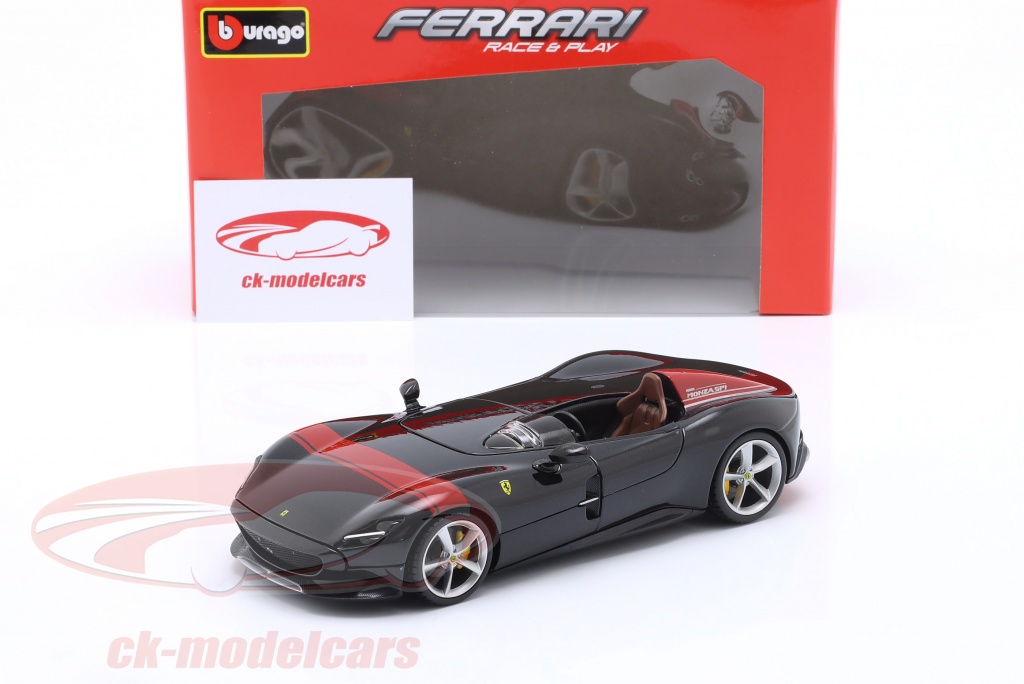 Bburago Ferrari Monza SP1 1/24 – Jaune, Miniature De Collection, Licenciée Ferrari, Dès 3 Ans