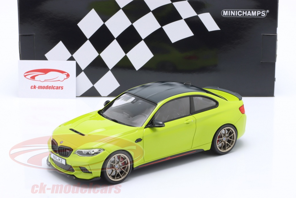 Maquette BMW M2 CS 2020 Verte Minichamps 1/43 - Portes Et Capot Fixes, Neuve Avec Boîte (réf. 410021029)