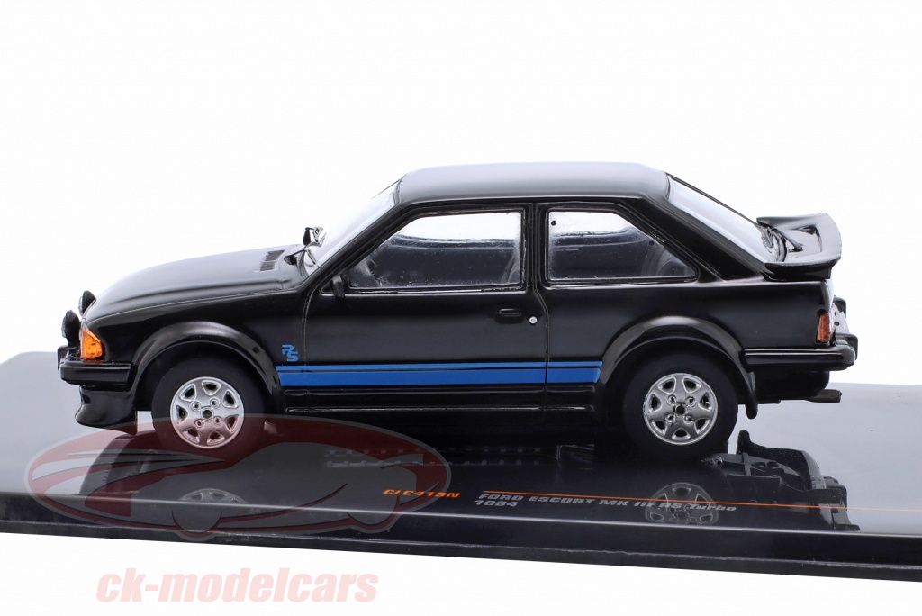 IXO CLC419N – Ford Escort MkIII RS Turbo 1984 Nero – 1/43 – Sigillato – LHD - 3