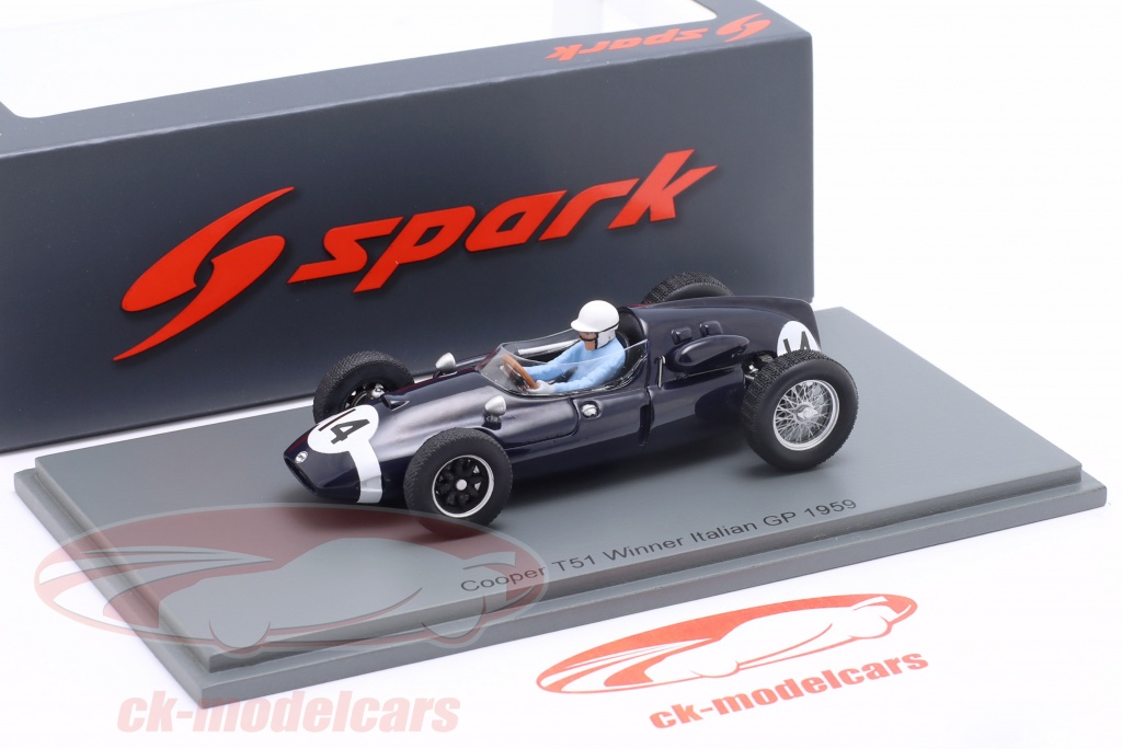 LL1356 BRUMM R279 1/43 1:43 F1 14 Cooper T51 GP Italia 1959 Stirling Moss EUR 18,74 - FR