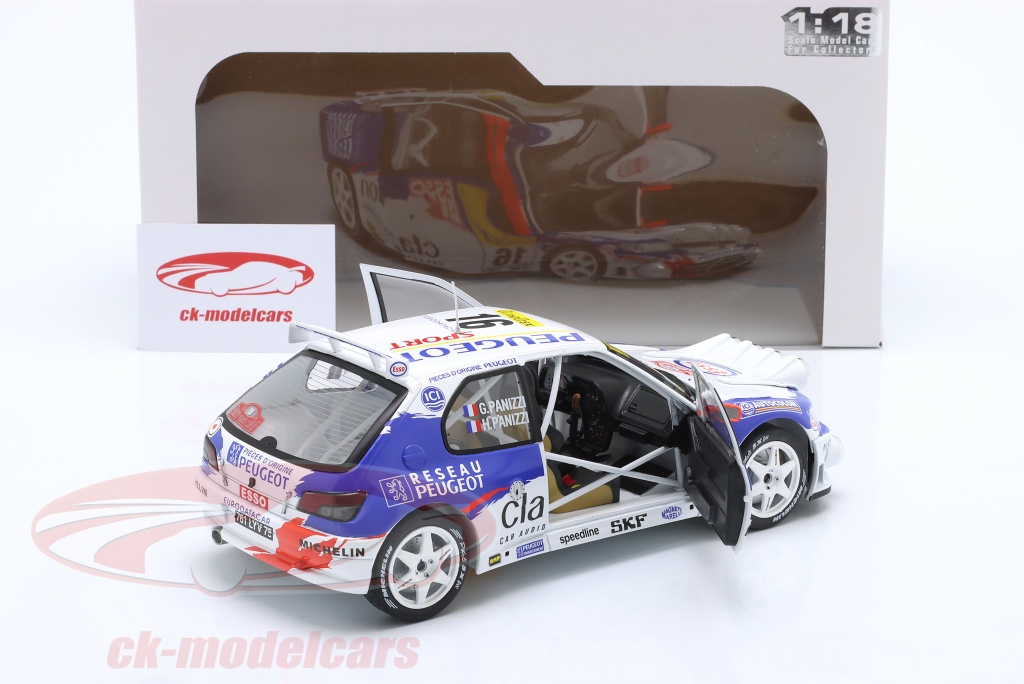SOLIDO 1:18 Peugeot 306 Maxi #1 Lecour/Sauvage Rallye Monte Carlo 1996