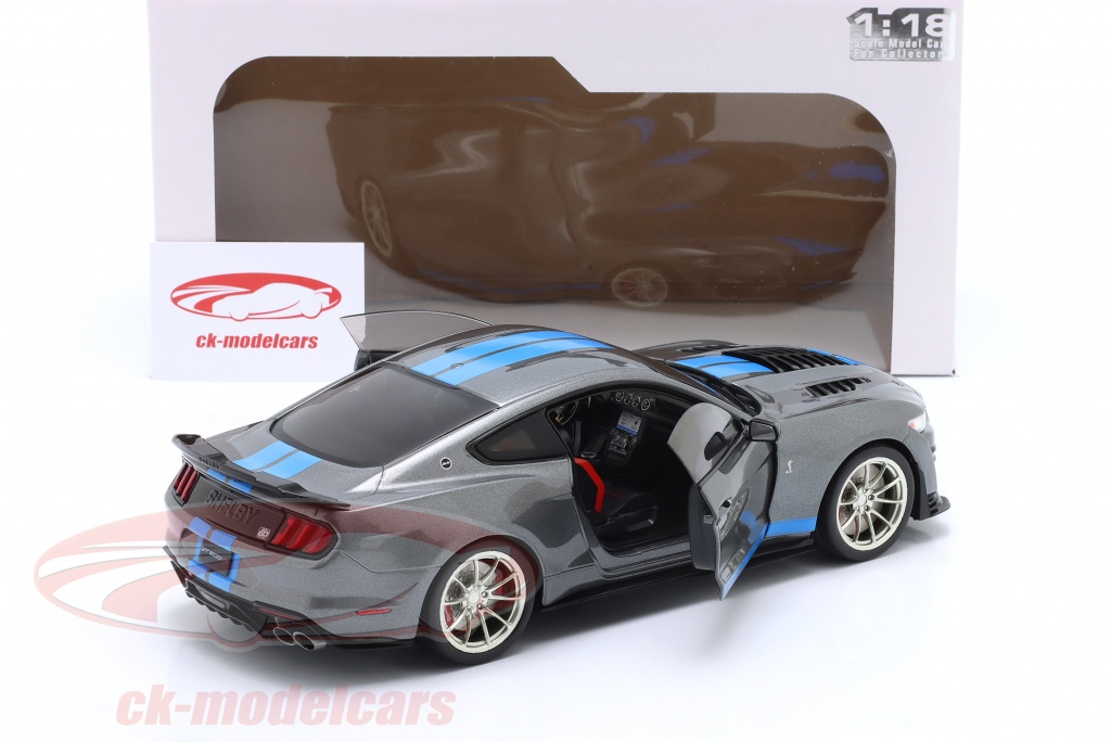 AFX New '22 Ford Mustang Shelby GT500KR Silver/Blue HO Slot Car Mega G - Foto 4