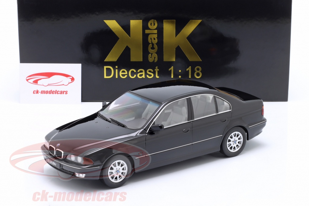 Voiture miniature BMW 528i E39 Limousine 1995 schwarz KK-Scale 1:18 Metallmodell (Türen, Motorhaube... nicht zu öffnen!) sur