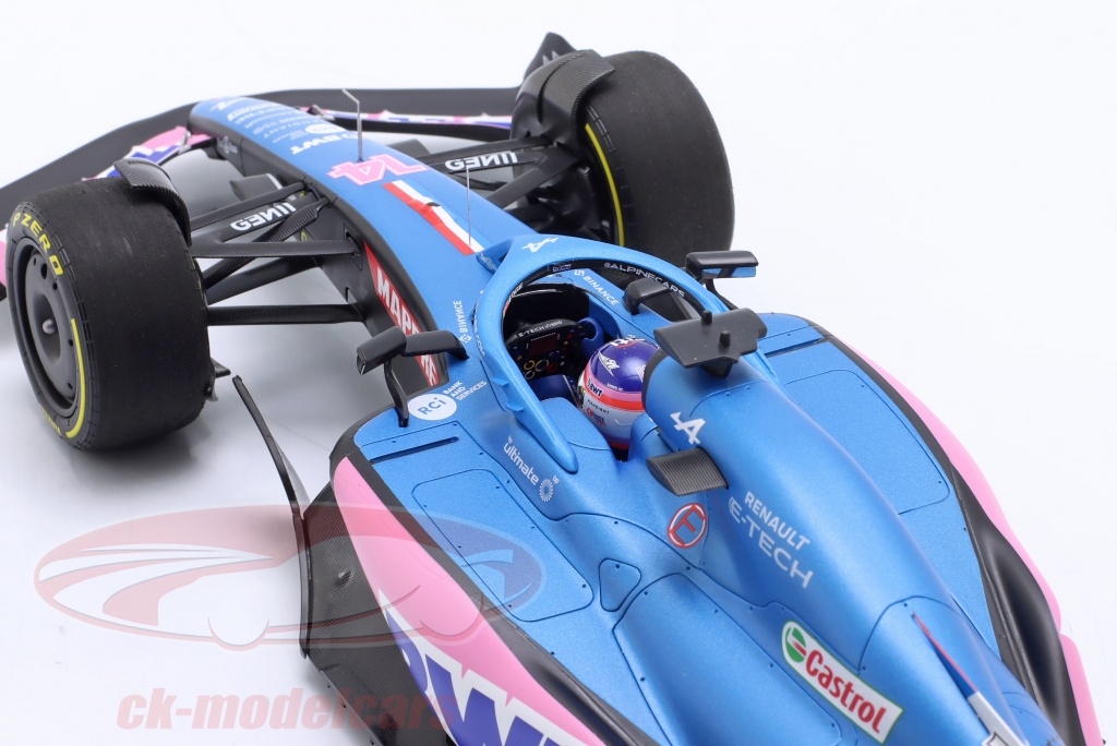 Voiture Miniature Alpine A522 No 14 Alonso GP Monaco 2022 1/18