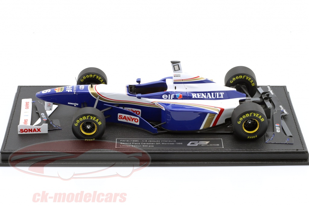 GP Replicas 1:18 Jacques Villeneuve Williams FW18 #6 Canada GP F 1