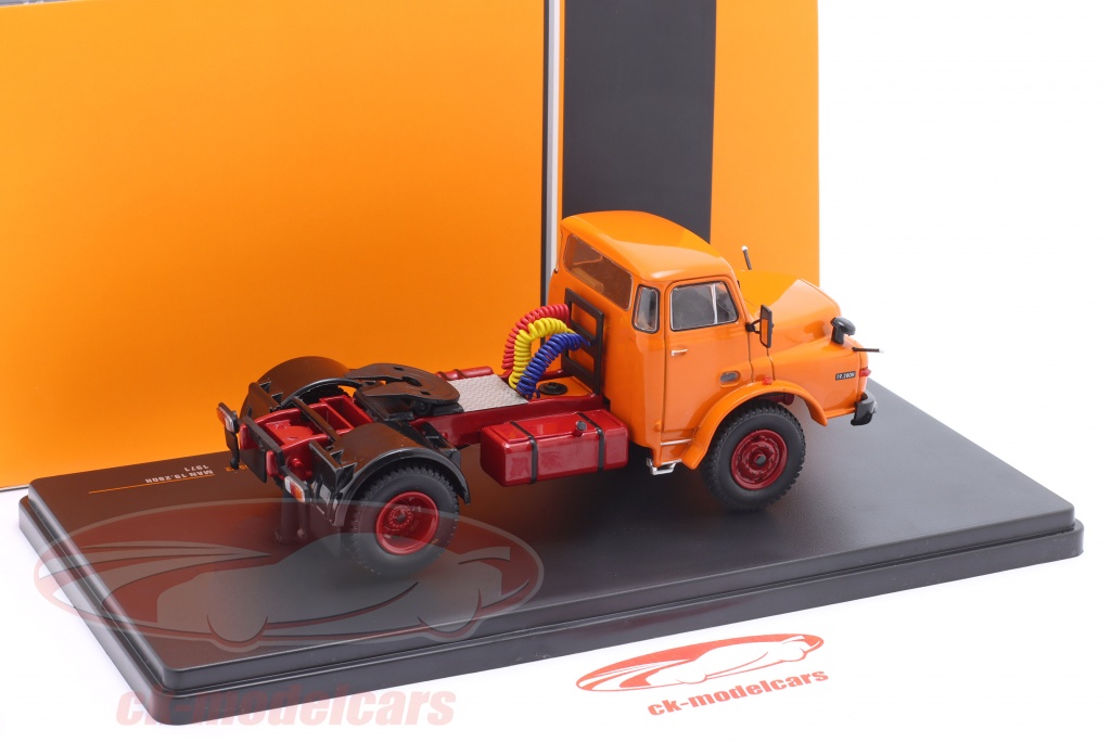 1 43 IXO Man 19.280H Tractor Truck 2-Assi 1971 Orange Red